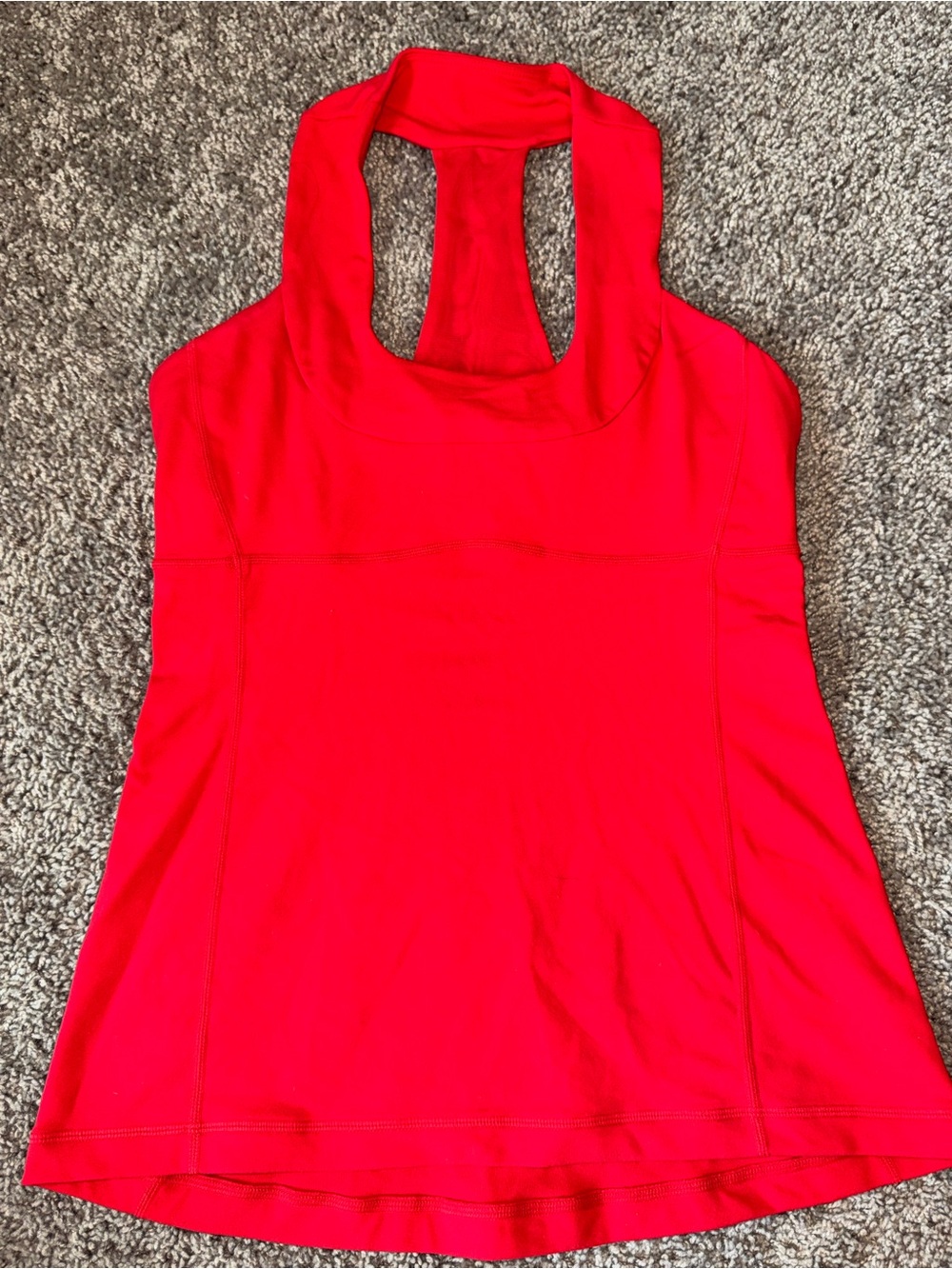 Vintage Size 6 lululemon athletica Red Scoop Neck Racerback Workout Tank Top